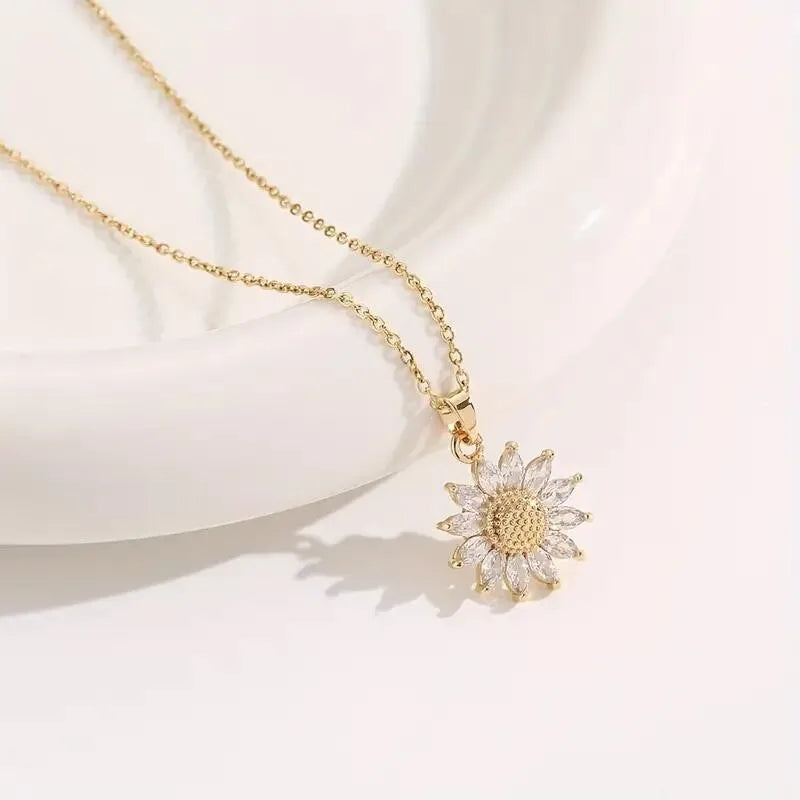 sonnenblume „ich liebe dich“ halskette - mit geschenkbox